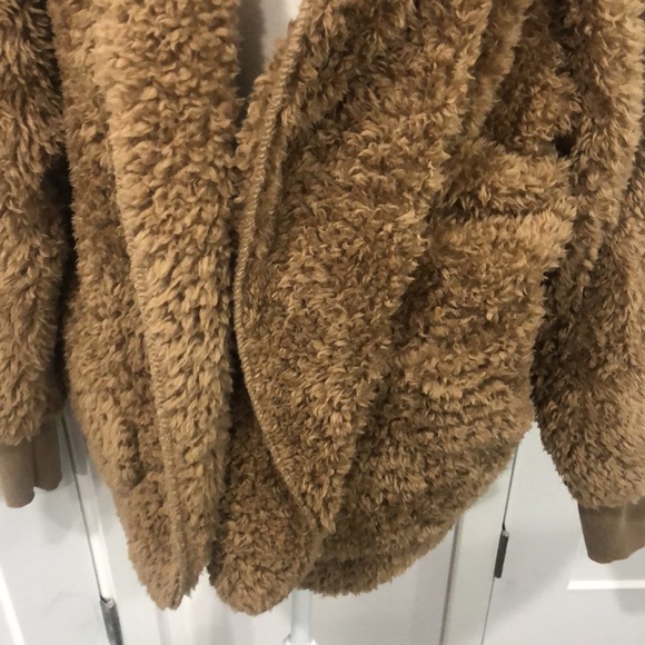 Fashion Nova Women’s Sherpa Open front Coat jacket Caramel in colorSize M/L Warm - Picture 10 of 16